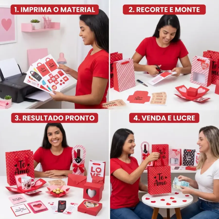 Passo a passo: imprima, recorte, monte, venda e lucre